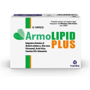 MEDA PHARMA ArmoLipid Plus - Integratore Alimentare per il Controllo del Colesterolo con Berberis e Riso Rosso - 30 Compresse