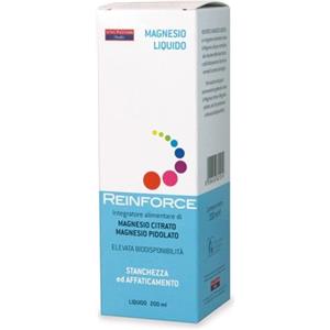 Vital Factors Reinforce Magnesio Liquido 200 ml - Integratore Alimentare con Magnesio Citrato e Pidolato per Elevata Biodisponibilità e Supporto contro Stanchezza e Affaticamento