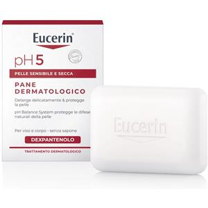 Eucerin Sapone Solido pH5 100g - Detergente Dermatologico per Pelle Sensibile e Secca
