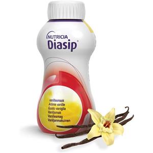 Nutricia Diasip Vaniglia 200 ml - Alimento Completo per Diabetici in Confezione da 4 Pezzi