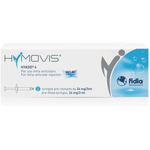 Fidia Hymovis - Siringa Intra-articolare con Acido Ialuronico 24 mg/3 ml - Confezione da 2 Pezzi
