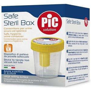 PIC Safe Steril Box - Contenitore per Urine 100 ml con Sistema di Prelievo Sottovuoto