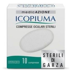 Icopiuma Compresse Oculari Adesive Sterili 10 Pezzi - Comfort Ottimale e Assorbimento Efficace