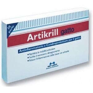 N.B.F. LANES Artikrill Gatto - Mangime Complementare Dietetico per il Supporto Articolare - 30 Perle con Omega-3, Metionina e Vitamina E