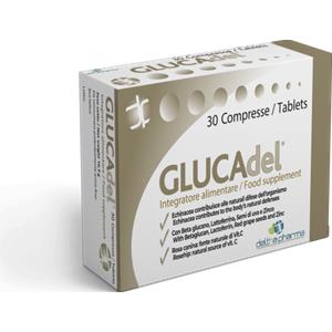 Deltha Pharma Glucadel - Integratore Alimentare con Beta-Glucano, Lattoferrina, Echinacea, Rosa Canina e Zinco - 30 Compresse
