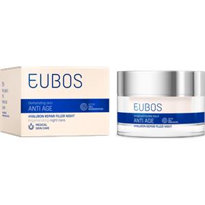 Eubos Hyaluron Perfect Night - Crema Notte Anti-Rughe Rigenerante con Acido Ialuronico e DermCom, 50 ml