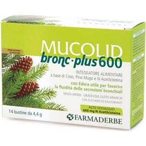 FARMADERBE Srl MUCOLID BRONC 600 PLUS 14BUST