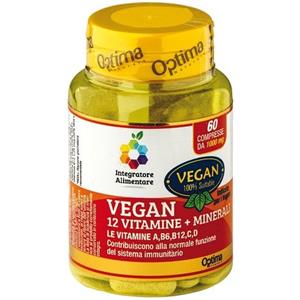 OPTIMA NATURALS Srl Optima Colours of Life Vegan 12 Vitamine + Minerali Integratore Difese Immunitarie 60 Compresse