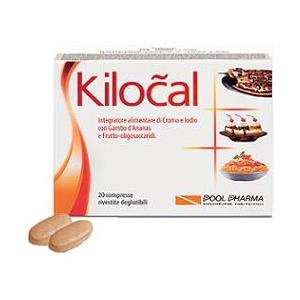 Pool Pharma Kilocal - Integratore Alimentare per il Controllo del Peso - 20 Compresse con Cromo, Iodio e Estratti Vegetali