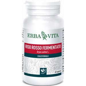 Erba Vita Riso Rosso Fermentato - Integratore per il Colesterolo - 60 Capsule con Monacoline e Coenzima Q10