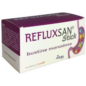 Aurora Biofarma Refluxsan Stick - Dispositivo Medico CE per il Reflusso Gastroesofageo - 24 Bustine Monodose