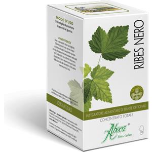 Aboca Ribes Nero Concentrato Totale - Integratore Drenante 50 Opercoli per il Benessere di Naso e Gola