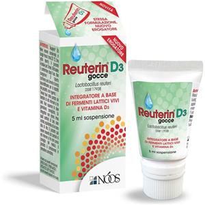 Reuterin D3 Gocce 5 ml - Integratore con Lactobacillus reuteri e Vitamina D3 per il supporto della flora intestinale e del sistema immunitario