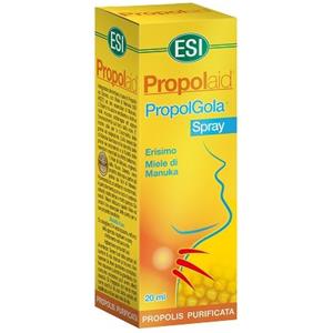ESI Propolaid PropolGola Spray Miele 20ml - Integratore con Propolis, Erisimo e Miele di Manuka per lenire la gola