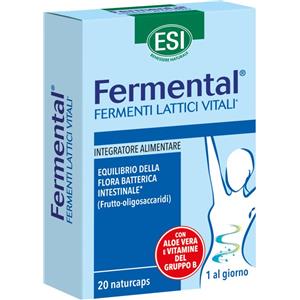ESI Fermental Max - Integratore Intestinale con 2 Miliardi di Spore, FOS e Aloe Vera - 20 Naturcaps