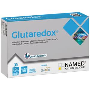NAMED Glutaredox - Integratore Antiossidante 30 Compresse Orosolubili con Glutatione, L-Cistina, Selenio e Vitamina C