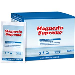 Natural Point Magnesio Supremo - Integratore Alimentare in Bustine per Energia e Benessere - 32 Bustine da 2,4 g