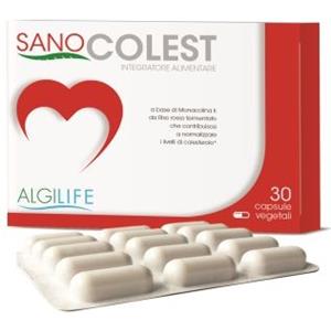 ALGILIFE Srls Sanocolest - Integratore Alimentare per il Controllo del Colesterolo con Riso Rosso Fermentato, Cardo Mariano, Berberis, Carciofo e Coenzima Q10 - 30 Capsule