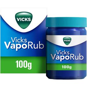 PROCTER & GAMBLE SRL Vicks VapoRub Rimedio Per Raffreddore, Mal Di Gola, Tosse E Naso Chiuso Vasetto Da 100 g
