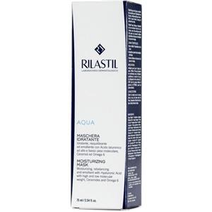Rilastil Aqua Maschera Idratante Viso 75ml - Trattamento Riparativo e Idratante con Acido Ialuronico