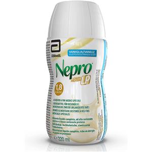 ABBOTT Nepro LP Vaniglia 220ml - Alimento Completo ad Alta Densità Calorica per Pazienti con Insufficienza Renale