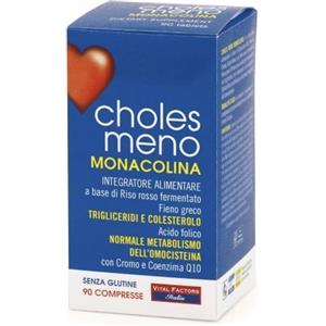 Vital Factors Choles Meno Monacolina - Integratore per Colesterolo e Trigliceridi, 90 Compresse