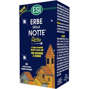 Esi Erbe Della Notte Activ - Integratore Naturale per Rilassamento e Sonno, 50 Capsule