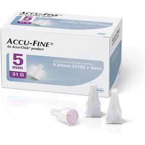 ROCHE DIABETES CARE ITALY SpA Accu-Fine Aghi Penna Per Insulina 5mm 31G 100 Pezzi