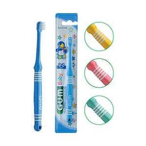 GUM Baby Spazzolino Soft per Bambini 0-2 Anni con Testina Ultrasottile e Manico Lungo