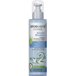 Zuccari Aloevera2 AloeGel Micellare 200ml - Struccante, Detergente e Tonificante con Estratto di Liquirizia, Hamamelis e Acido Ialuronico