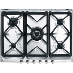 Smeg SRV576GH5 Piano Cottura Gas 5 Fornelli 69 cm Acciaio inossidabile