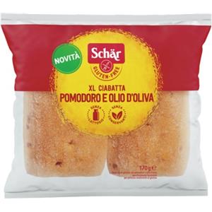 Schar XL Ciabatta Pomodori e Olio d'Oliva - Pane senza glutine con pomodori e olio d'oliva, 2 pezzi x 85 g