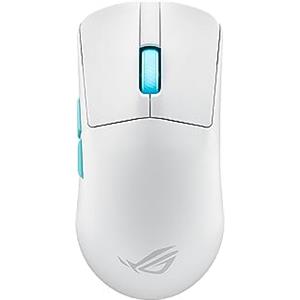 ASUS ROG Harpe Ace Aim Lab Edition Mouse Gaming Ultraleggero da 54 g, Connettività 2,4 GHz, RF, Bluetooth, cablato, sensore 36K DPI, 5 pulsanti programmabili, ROG SpeedNova, Esport, FPS, Bianco