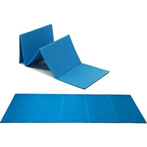 G5 HT SPORT【Tappetino Fitness Pieghevole 175x50 cm】Materassino Yoga (Azzurro), 5 Sezioni Salvaspazio per Indoor/Outdoor, Allenamento, Casa, Palestra, Stretching e Aerobica