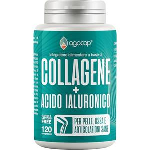 Agocap Collagene e Acido Ialuronico. Collagene idrolizzato, 120 compresse arricchite con Coenzima Q10. Collagene integratore, 1000mg con acido ialuronico compresse per pelle, ossa e Articolazioni, Agocap