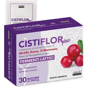 Agocap Cistiflor Plus, Mirtillo Rosso, Fermenti Lattici probiotici, Inulina, Semi di Pompelmo | 30 bustine per Cistite, Candida, Infezioni Vie Urinarie | Agocap, integratore d mannosio, cranberry