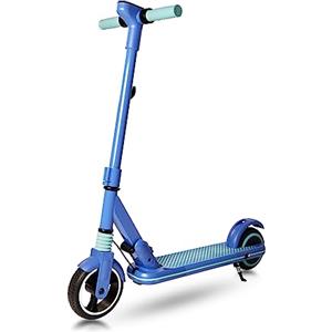 E-RIDES Monopattino Elettrico Bambini da 6-12 anni,con Display a LED,Motore da 130Watt,Con assorbimento degli urti,Doppio Sistema di Frenata,Monopattino Elettrico Pieghevole,Regalo per Bambini