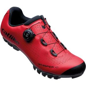 CATLIKE 7200400023 - Scarpe da Ciclismo MTB Whisper X1 Uomo e Donna Taglia 40 con Suola composita, Molto Rigida e Leggera Rinforzata con Inserti in elastomero a Colori Rosso