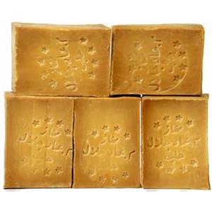 BIO JALAL SAPONE DI ALEPPO 5 pezzi sapone di Aleppo originale 1 kg con 40% olio di alloro 60% olio d'oliva sapone viso barba corpo capelli sapone naturale prodotto a mano in Turchia