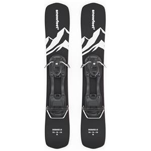 Snowfeet Mini sci corto per neve | Snowblade Skiboards | Snowfeet | 65 cm (NERO | ATTACCHI DA SCI)