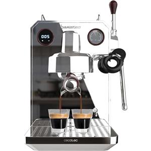 Cecotec Macchina da Caffè Espresso Barista Baristeo Intima. Macchina Espresso Barista Professionale, Sistema di Pre-Infusione, Pompa da 15 Bar, Facile Rifornimento, Serbatoio da 1,7L e Vassoio