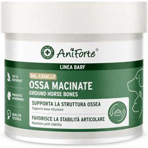 AniForte Ossa macinate di cavallo per cani e gatti 500 g - Calcio naturale per costruzione ossea e articolazioni, farina di ossa pura come mangime e integratore di barba