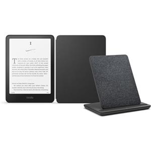Amazon Kindle Paperwhite Signature Edition (versione 2024) da 32 GB senza pubblicità, una cover basata su Amazon Plant e un dock di ricarica wireless Made for Amazon