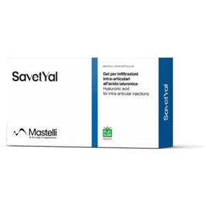 MASTELLI SAVETYAL® Gel Intra-Articolare 2 ml con Acido Ialuronico per Infiltrazioni