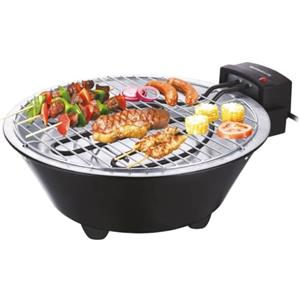 Melchioni Family | Barbeque Elettrico da Tavolo BBQ1, 1250W, Griglia Completamente Smonatabile con Vaschetta, Diametro 31 cm