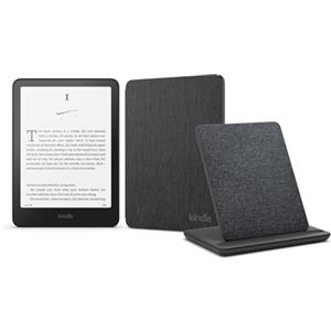 Amazon Kindle Paperwhite Signature Edition (versione 2024) da 32 GB senza pubblicità, una copertura in tessuto Amazon e un dock di ricarica wireless Made for Amazon