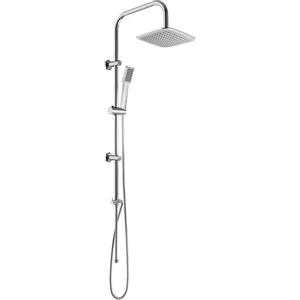 Parama Colonna doccia in acciaio inox con deviatore a due vie e soffione 19x26 cm | Reno