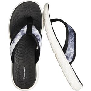 Harssidanzar sandali infradito da donna comfort per la spiaggia HL204EU, Nero, Misura 39