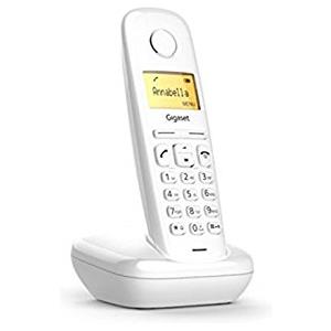 Gigaset A170 Telefono Portatile, Ampio Display Illuminato, Lista Chiamate Effettuate, Ricevute e Perse, Bianco [ITALIA]