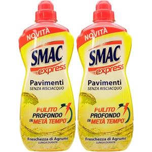 FEI FAN 2x Detersivo Per Pavimenti Senza Risciacquo, Pulito Profondo In Metà Tempo. Profumo FRESCHEZZA DI AGRUMI a Lunga Durata 1000ml